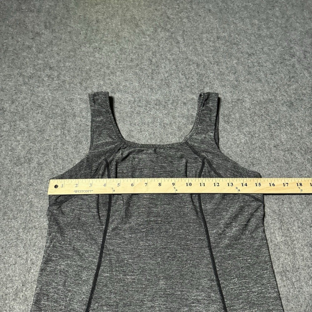Lululemon Women's Run Free Dash‎ Ruffle Tank Top Heathered Gray Size 8 Athletic - Picture 6 of 7